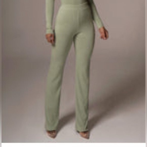 JLUXLABEL Pants - Sage Bret Ribbed pants - NWT